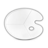 3-Section Oval Paint Mixing Palette