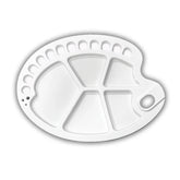 Large Fish shaped Paint Mixing Palette | 6 Large Sections + 10 Small Wells