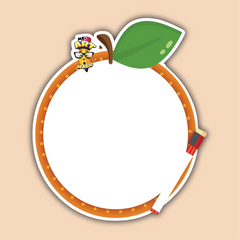Small Orange Shape Whiteboard