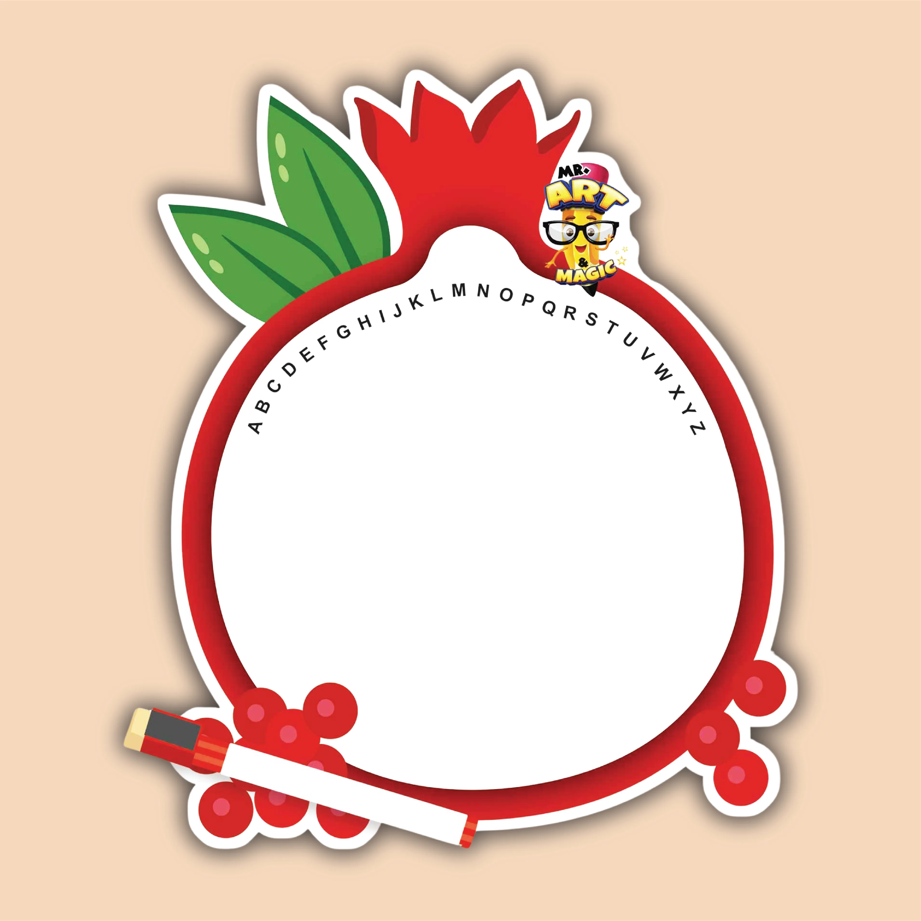 Small Pomegranate Shape Whiteboard