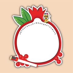 Small Pomegranate Shape Whiteboard