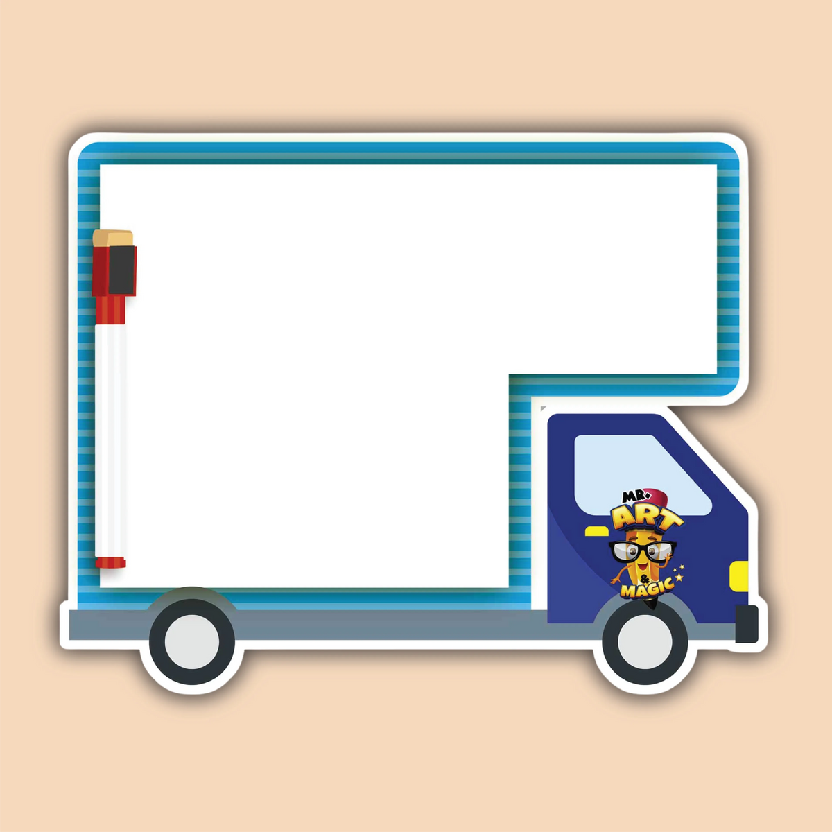 Small Truck Shape Whiteboard
