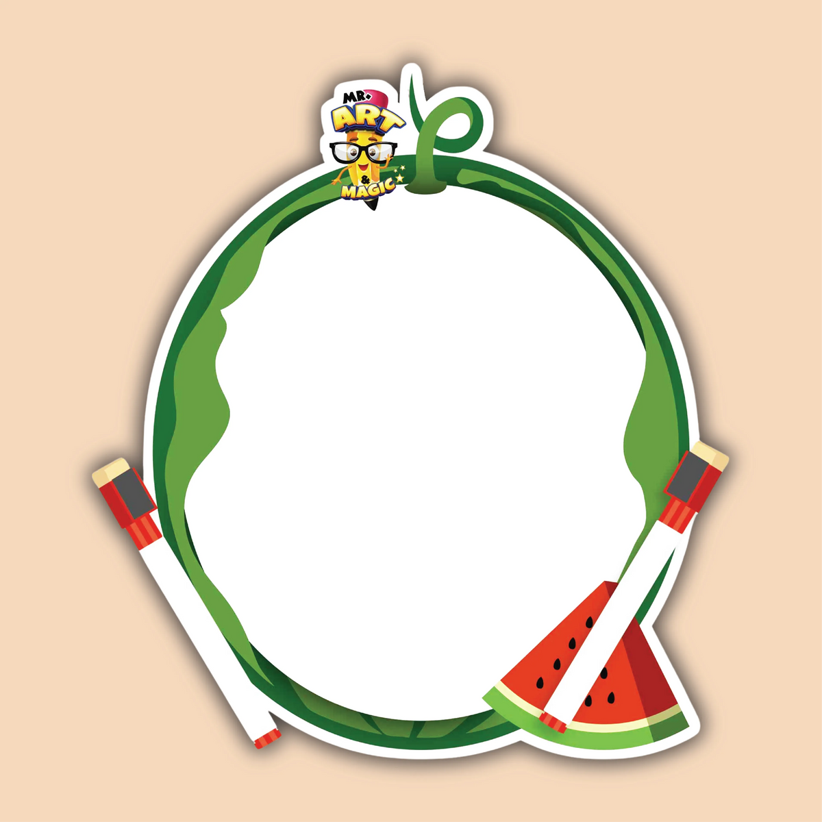 Small Watermelon Shape Whiteboard
