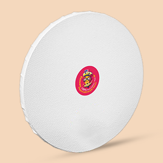 20-inches Round White Canvas Board