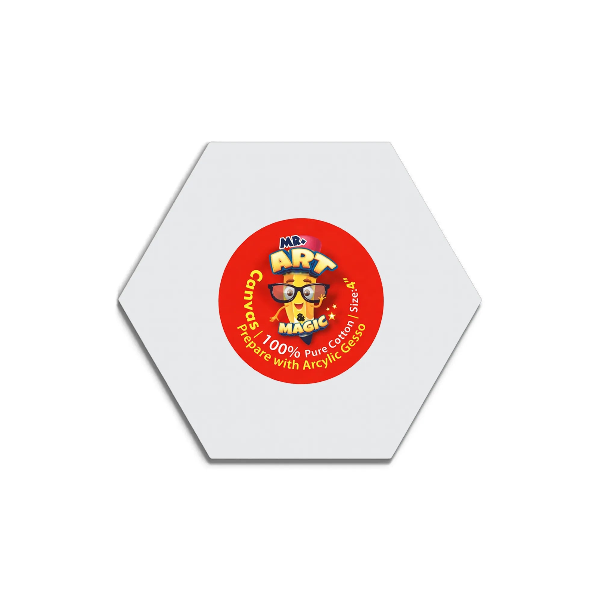 Hexagon White Canvas Board