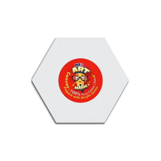 Hexagon White Canvas Board