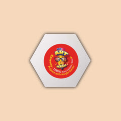 4-Inch White Hexagon Canvas Board
