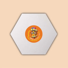 10-Inch White Hexagon Canvas Board
