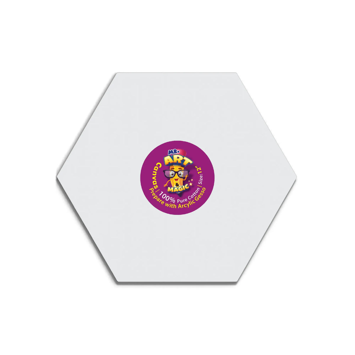 Hexagon White Canvas Board