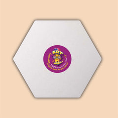 12-Inch White Hexagon Canvas Board
