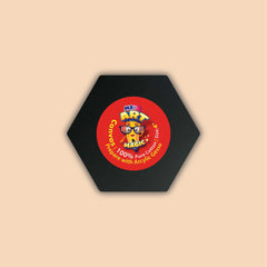 4-Inch Black Hexagon Canvas Board
