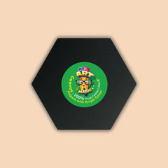 8-Inch Black Hexagon Canvas Board
