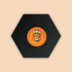 10-Inch Black Hexagon Canvas Board
