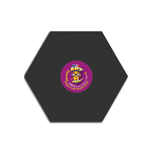 Hexagon Black Canvas Board