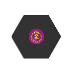 Hexagon Black Canvas Board