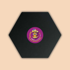 12-Inch Black Hexagon Canvas Board
