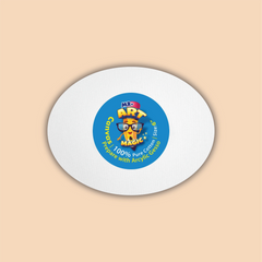 6-Inch White Oval Canvas Board