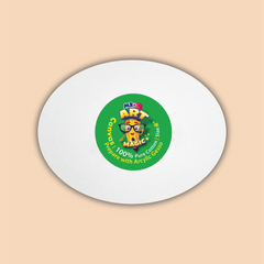 8-Inch White Oval Canvas Board