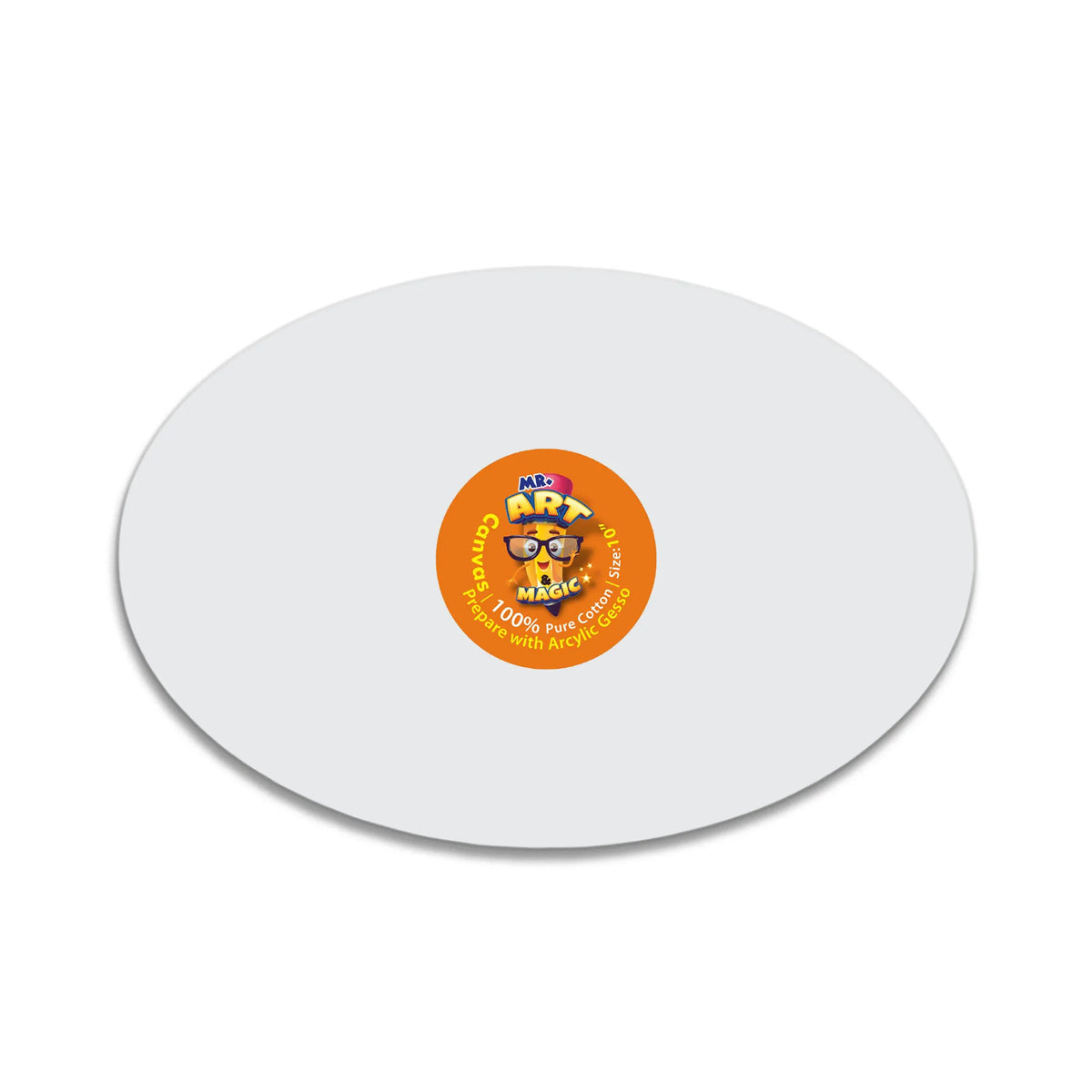 Oval White Canvas Board