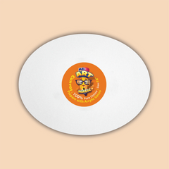 10-Inch White Oval Canvas Board
