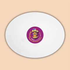 12-Inch White Oval Canvas Board
