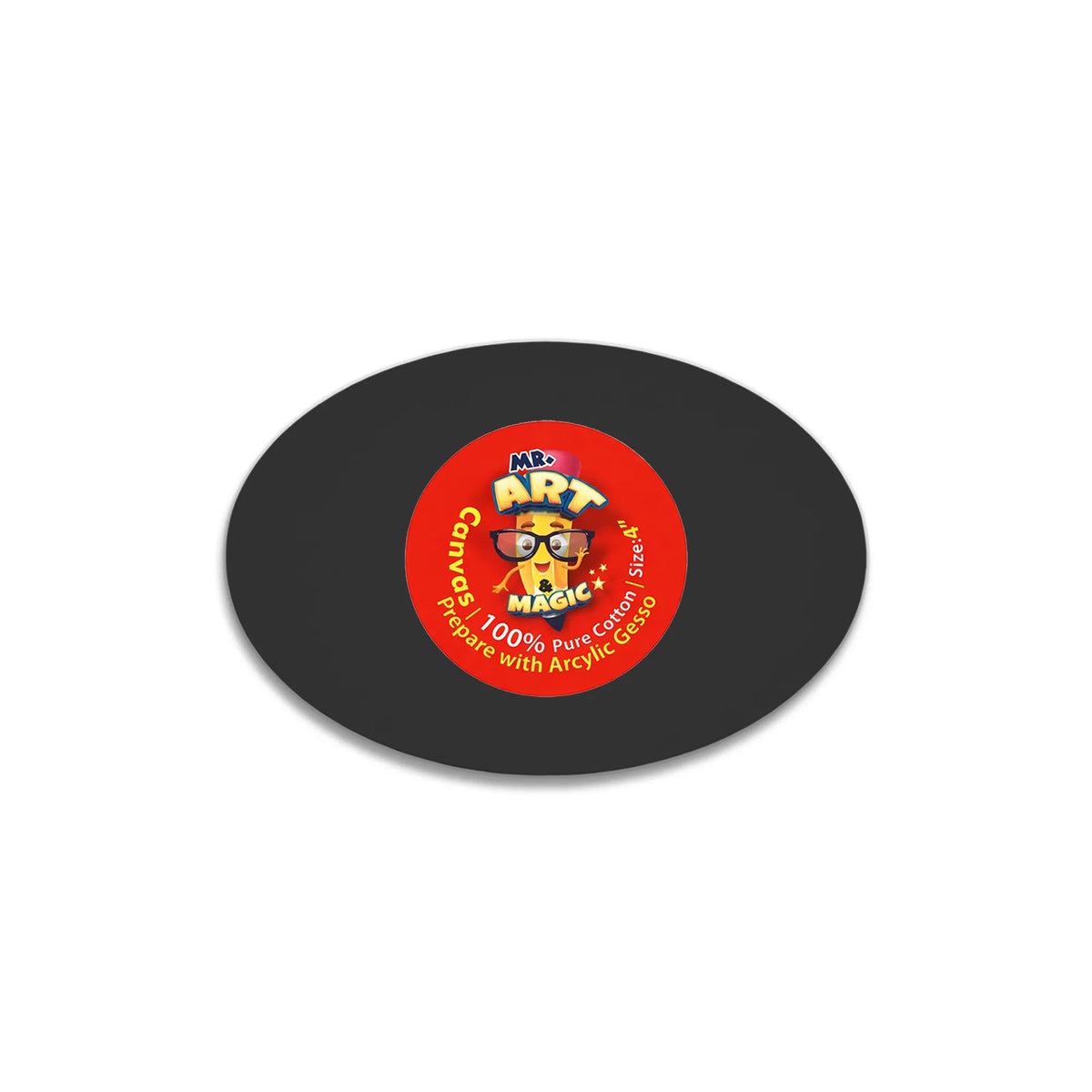 Oval Black Canvas Board