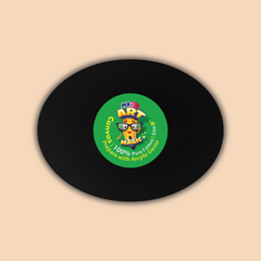 8-Inch Black Oval Canvas Board
