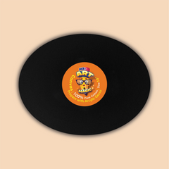 10-Inch Black Oval Canvas Board
