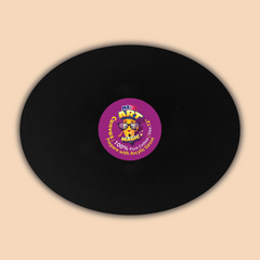 12-Inch Black Oval Canvas Board
