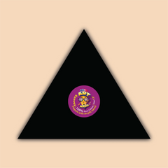 12-Inch Black Triangle Canvas Board
