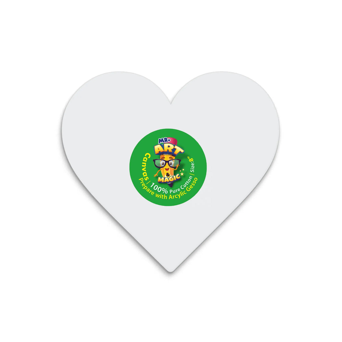Heart White Canvas Board