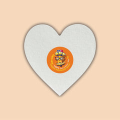 10-Inch White Heart Canvas Board
