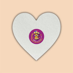 12-Inch White Heart Canvas Board
