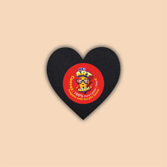 4-Inch Black Heart Canvas Board
