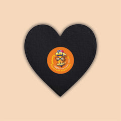 10-Inch Black Heart Canvas Board
