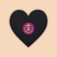 12-Inch Black Heart Canvas Board
