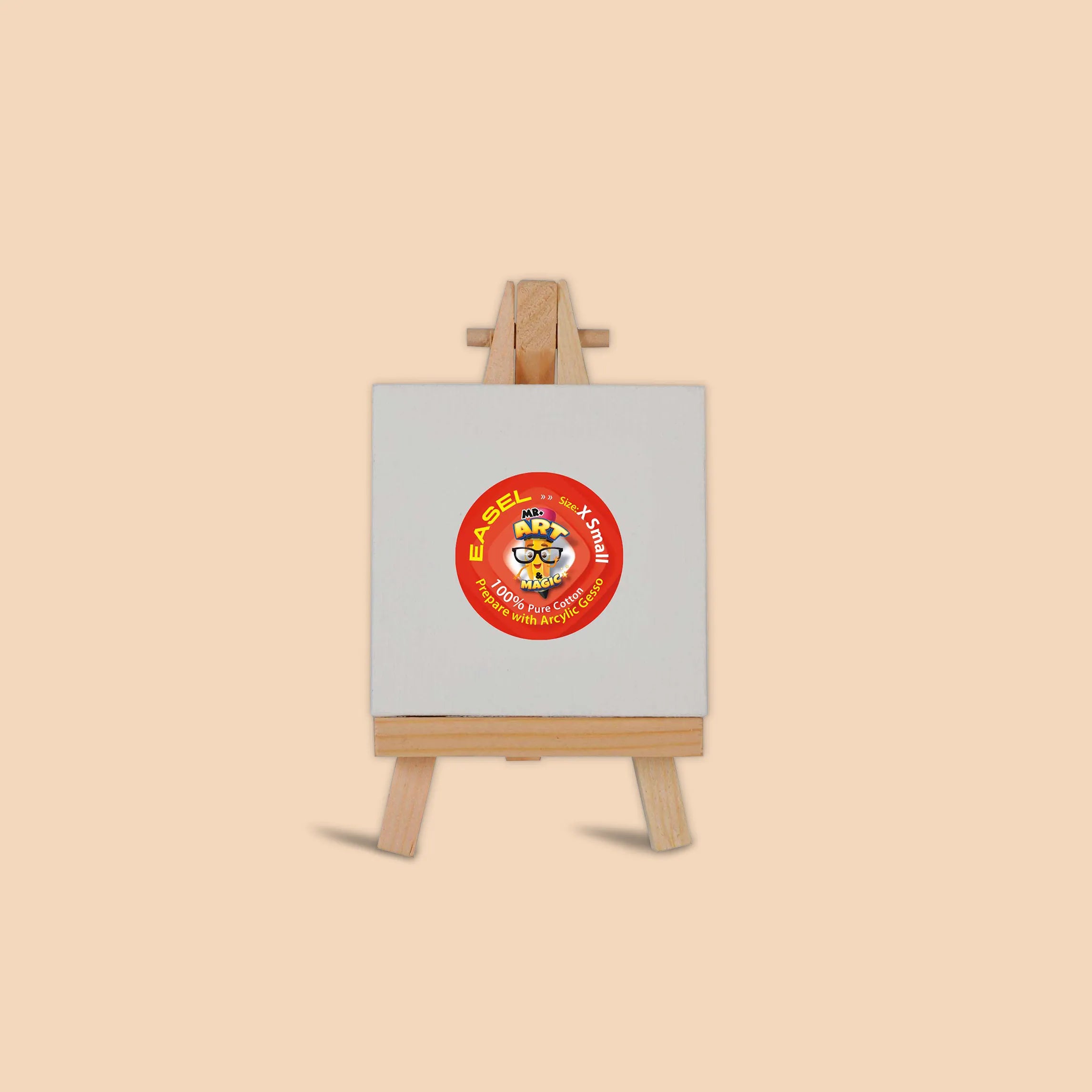 X Small Easel with Square White Canvas
