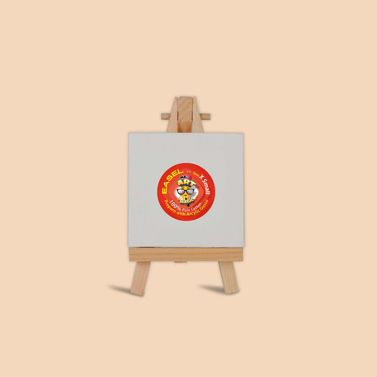X Small Easel with Square White Canvas
