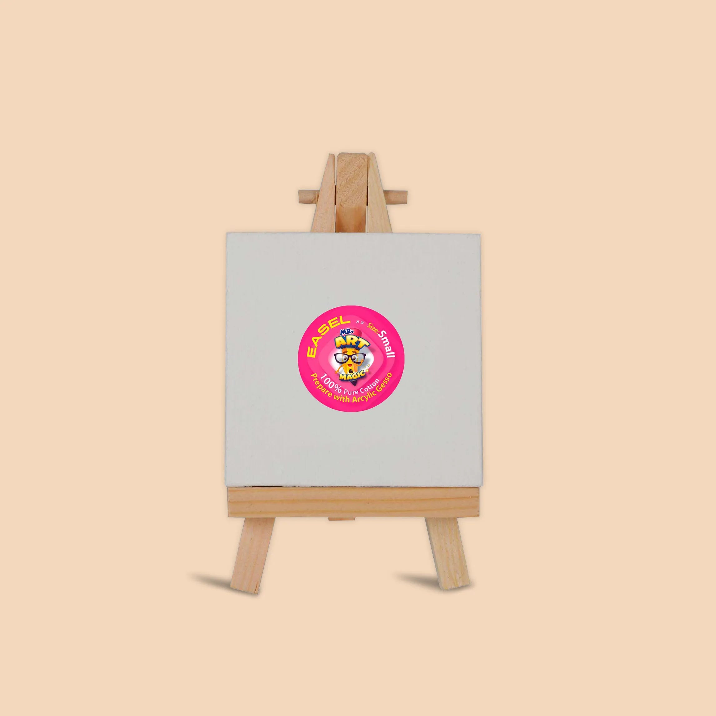 Small Easel with Square White Canvas
