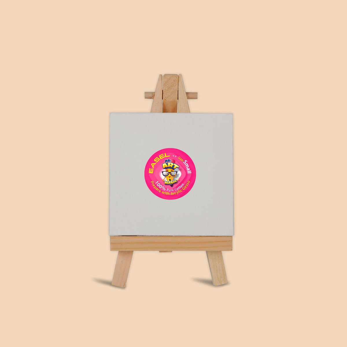 Small Easel with Square White Canvas
