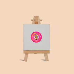 Small Easel with Square White Canvas

