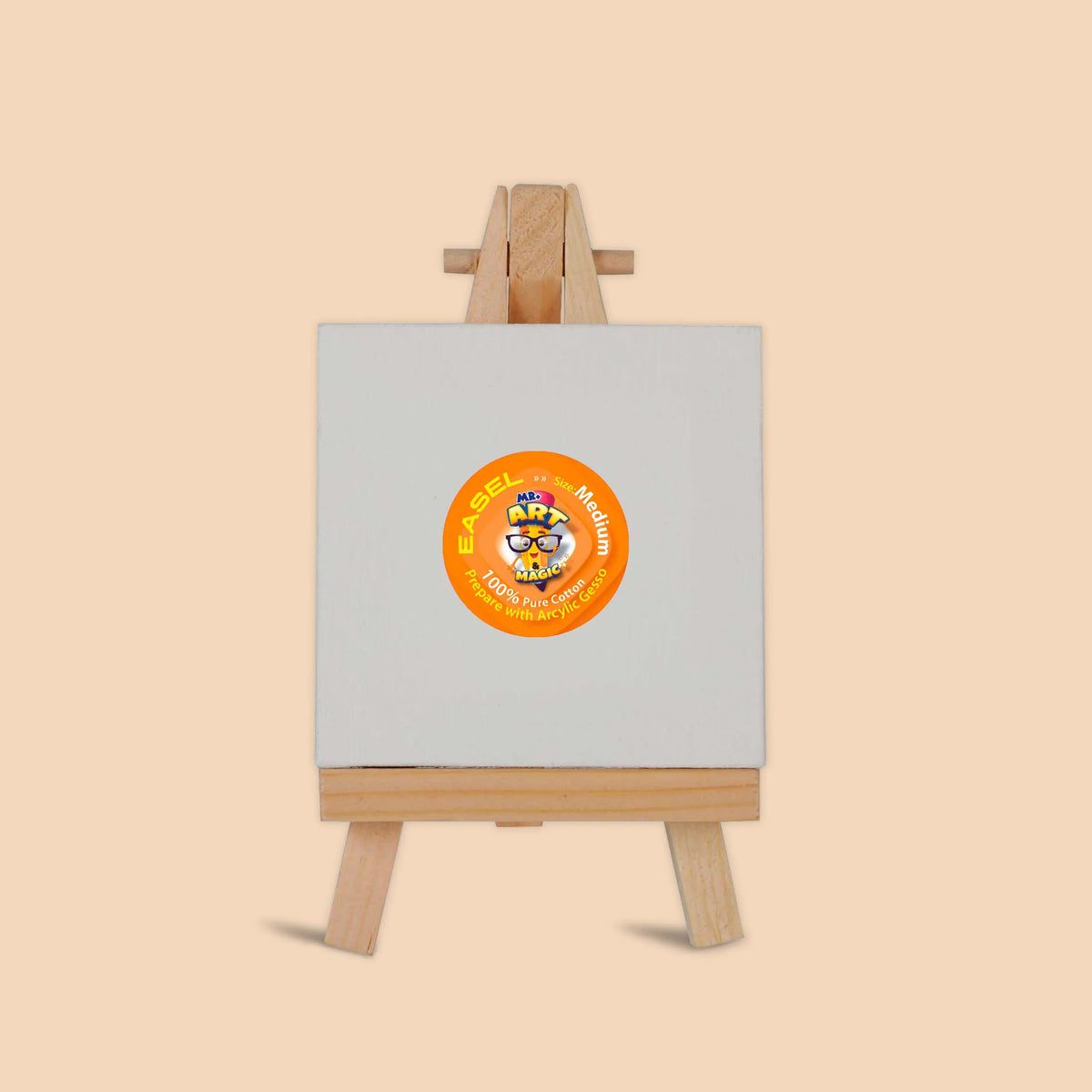 Medium Easel with Square White Canvas
