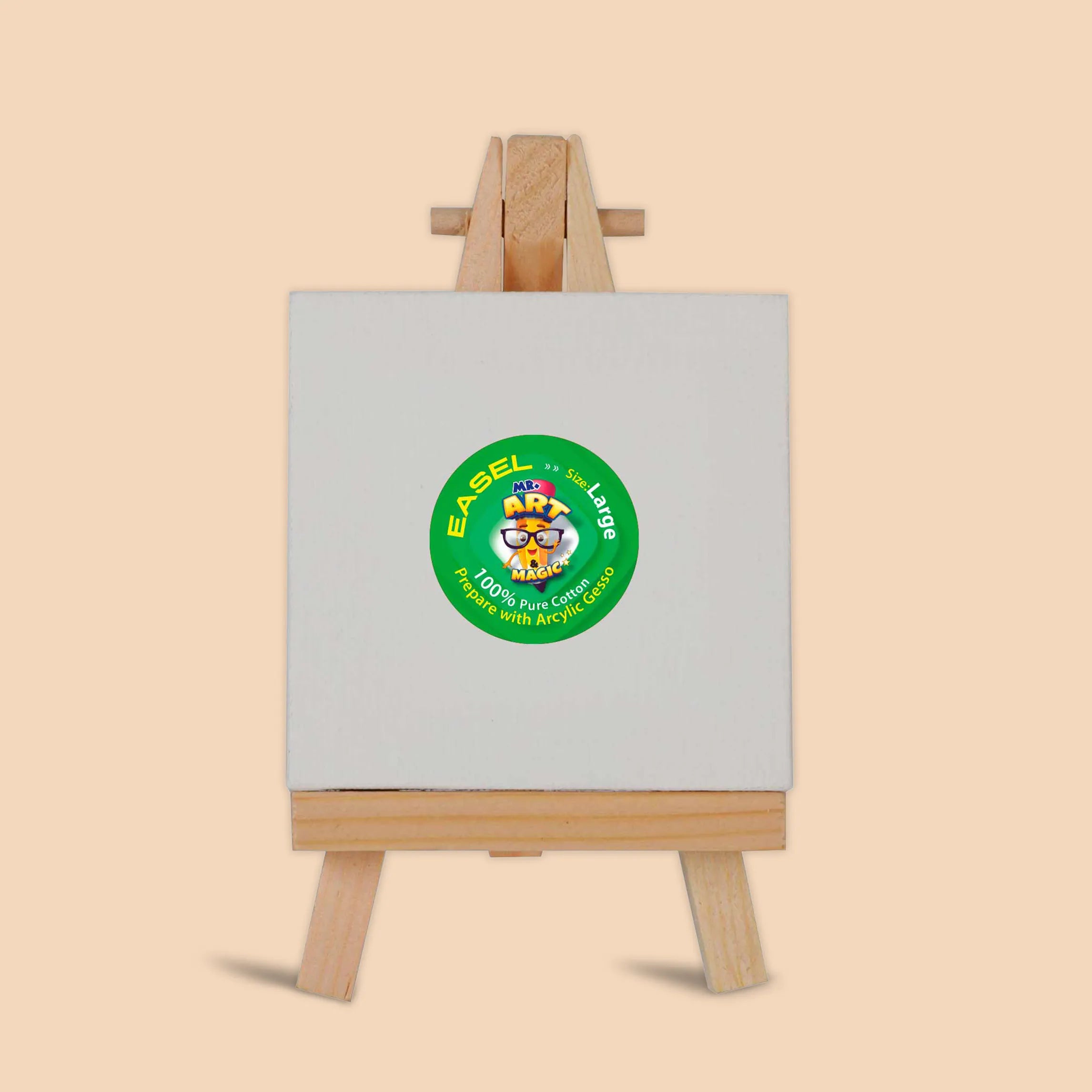 Large Easel with Square White Canvas
