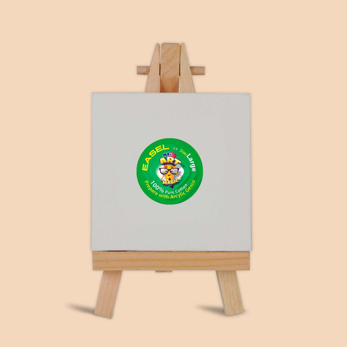 Large Easel with Square White Canvas
