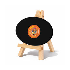 Easel with Oval Black Canvas