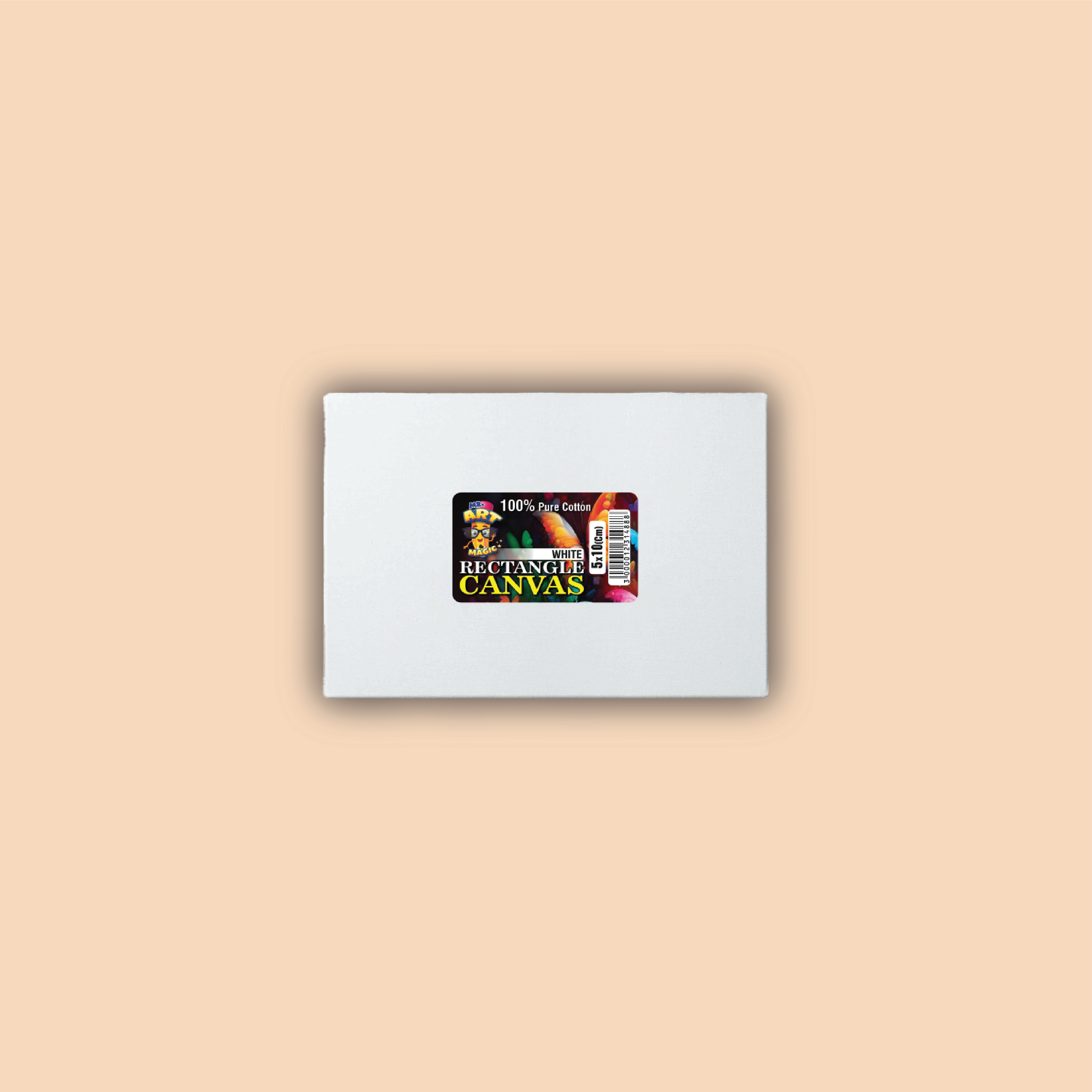 2x6 inch Rectangle White Canvas Board