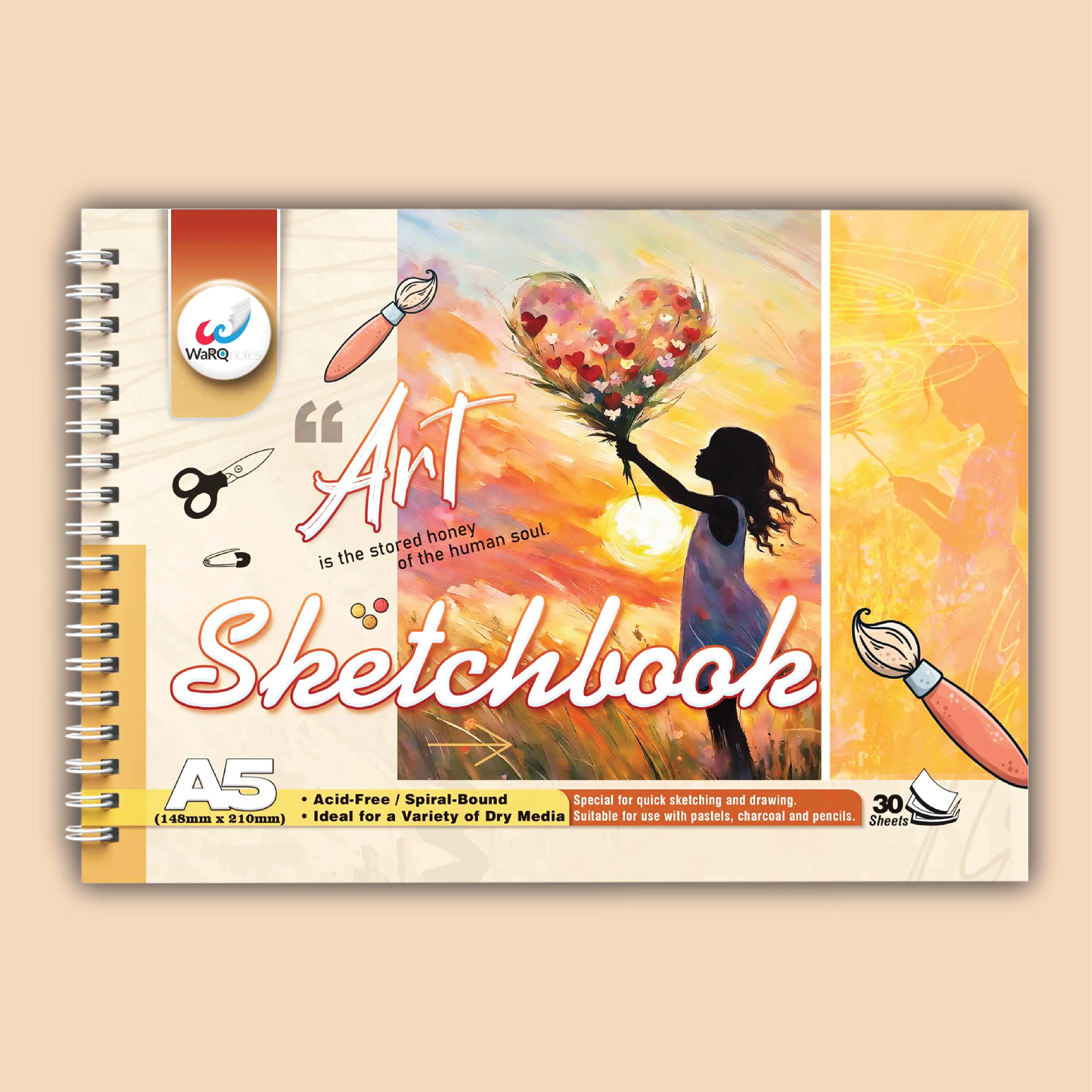 30 Pages A5 Sketchbook