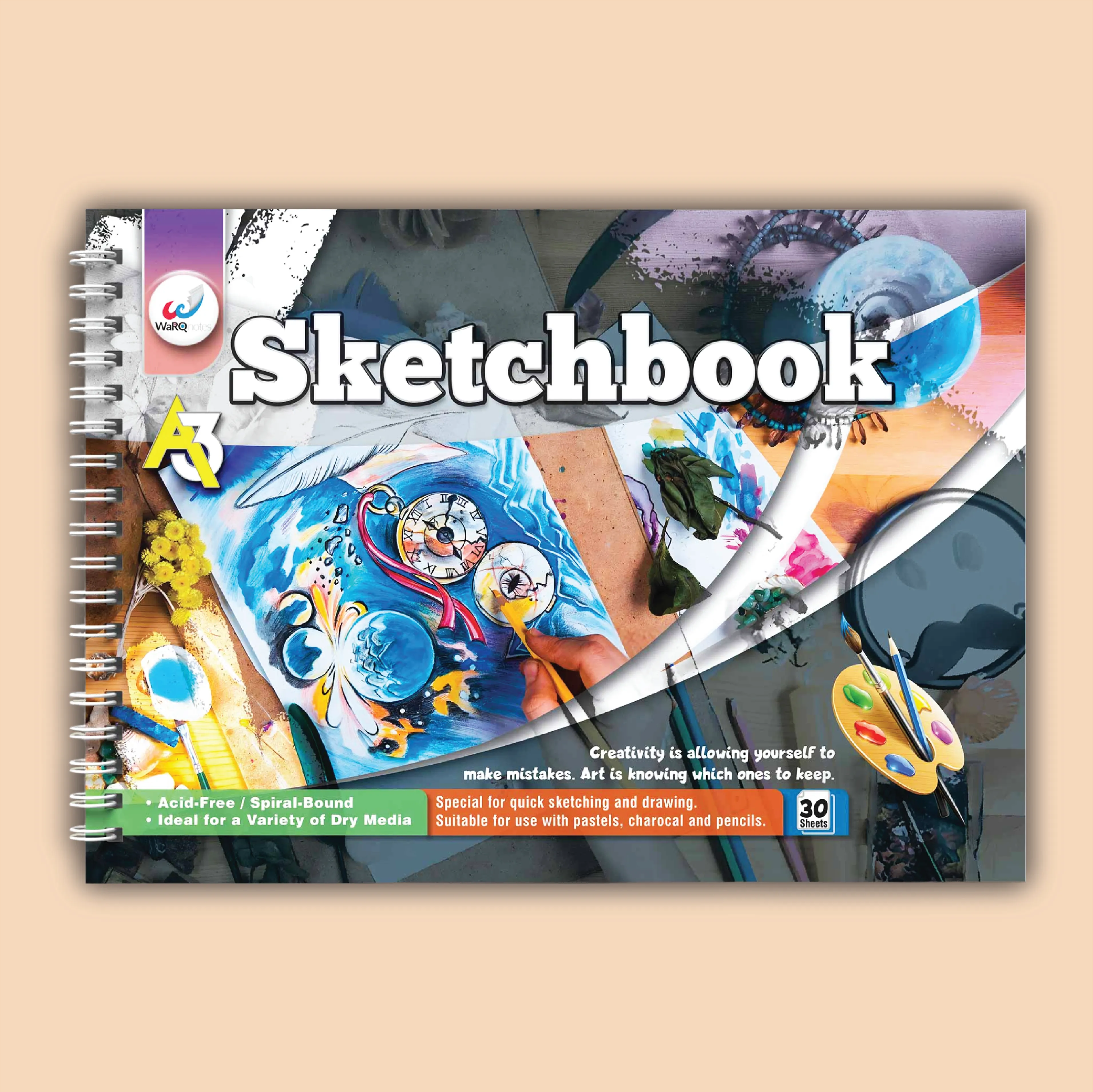 30 Pages A3 Sketchbook