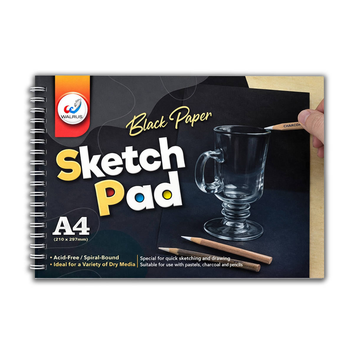 A4 Black Sketchpad