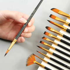 Keep Smiling Artist Brush Set | Mix | 12 Pcs